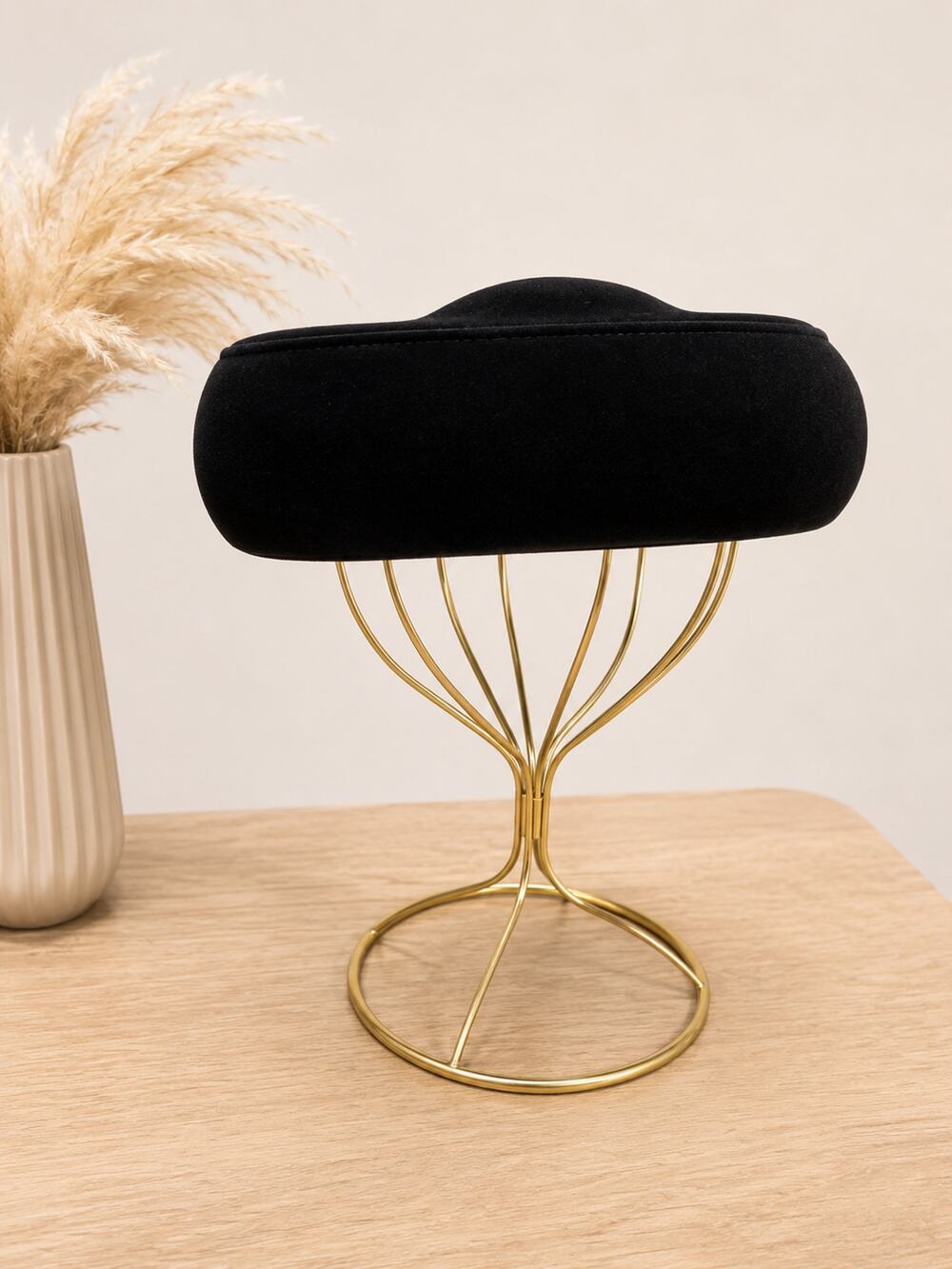 Michael Howard Black 100% Wool Hat Vintage Style Structured Dress Hat